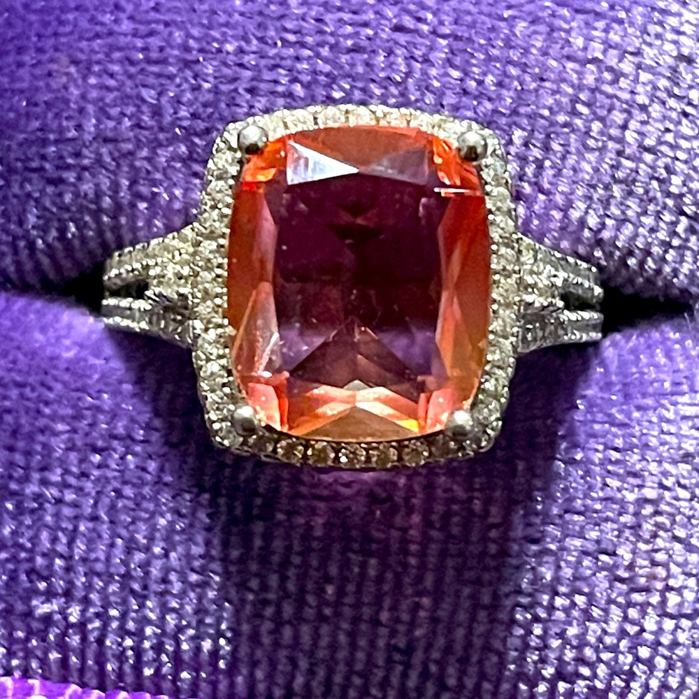 All Around Boutique AAB 925 Pink Yellow Bicolor Tourmaline Sz7 NWOT